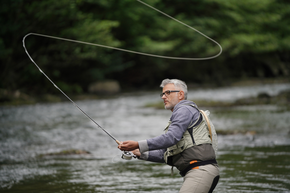 Battalion Bait Fly Fishing Bass on River